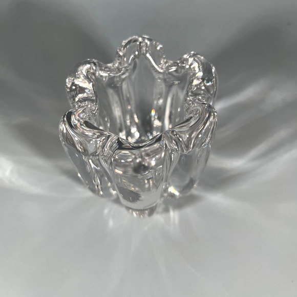 Beautiful Vintage 1930s Signed Orrofers Lead Crystal Candle Holder or Vase - Picture 4 of 6